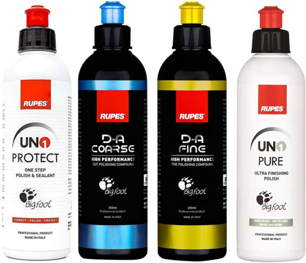 Rupes |The New DA System Combo Kit | 4 bottles for 8.5 fl oz | polishing & compound